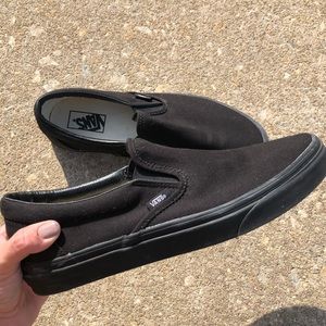 Black Slip On Vans Men’s Size 10.5